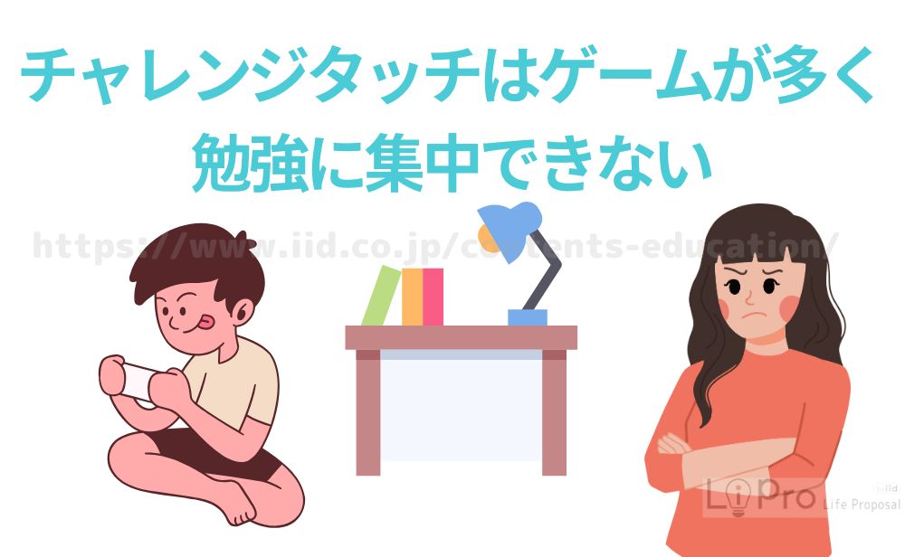 チャレンジタッチはゲームが多く勉強に集中できない