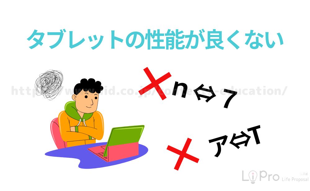 タブレットの性能が良くない