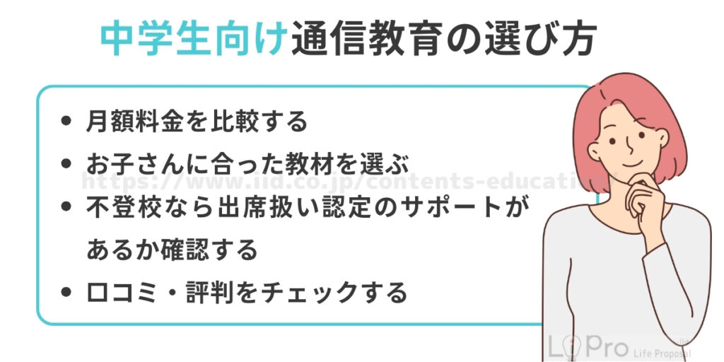 中学生向け通信教育 選び方