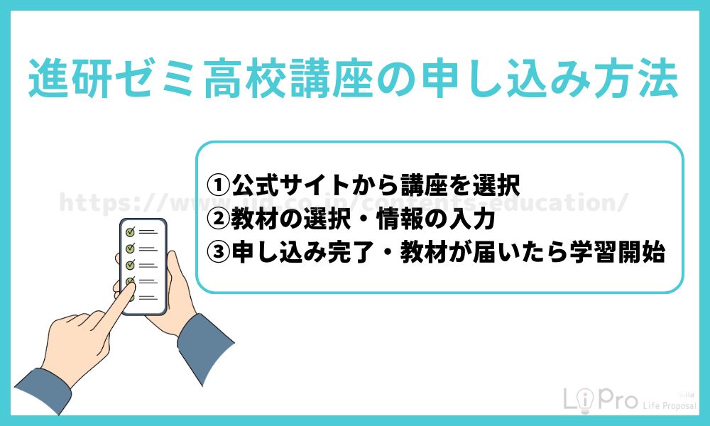 進研ゼミ高校講座の申し込み方法
