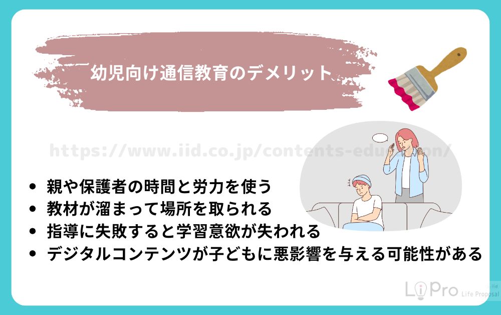 幼児　通信教育　デメリット