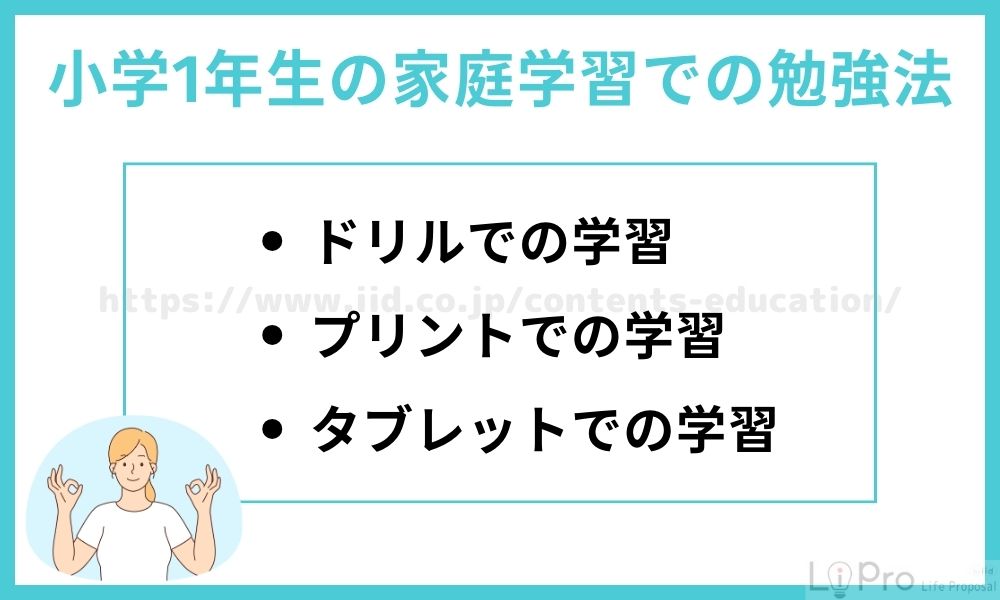 小学1年生の家庭学習での勉強法