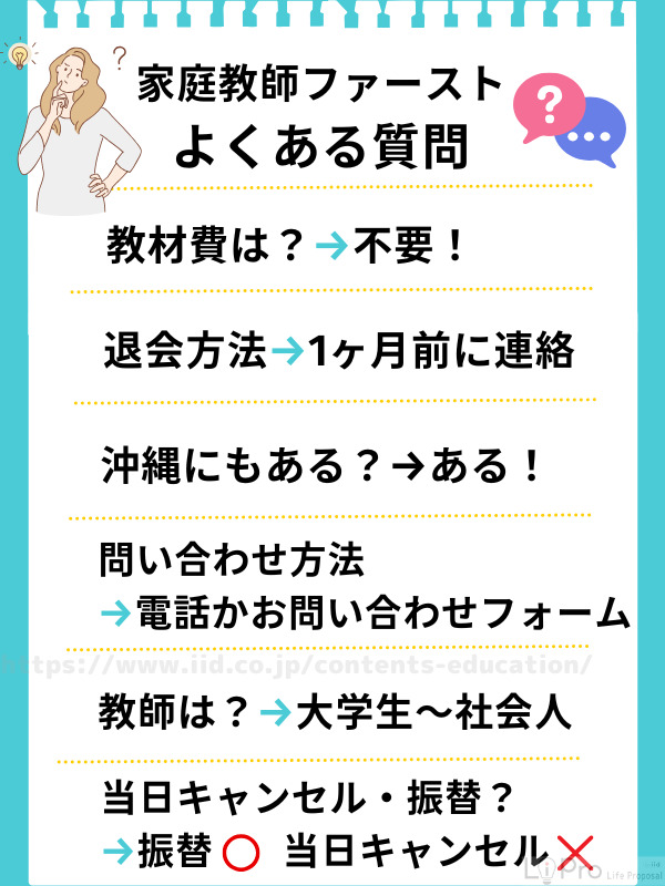 家庭教師ファーストのよくある質問